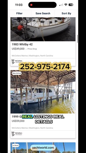 Are you ready to buy or sell a boat ? Call now to speak with a brokerage professional! 252-975-2174 https://www.yachtworld.com/boats-for-sale/broker-mccotters-marina-21449/. #SailboatForSale #liveaboardlife #powerboating #buyaboat #mccottersmarina | McCotter's Marina & Boatyard