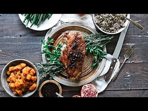 Roasted Turkey Breast with Pomegranate Balsamic Glaze