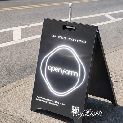 Custom Illuminated A Frame Logo Sign, Glow Sign for Business, Custom Illuminated Storefront Sign - Etsy