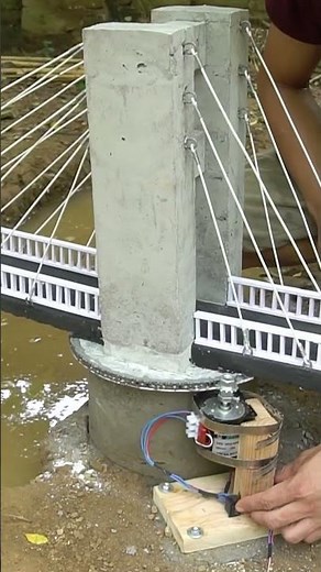 Build a Functional Cable-Stayed Swing Bridge!