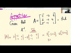 Finding Inverse of a Matrix by Adjoint Method