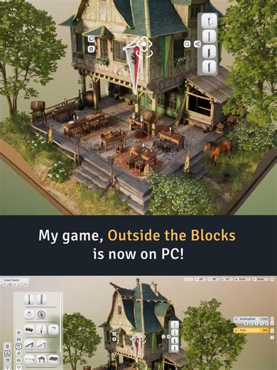 Outside the Blocks available now on Steam! #game #gaming #pcgaming #diorama #medieval