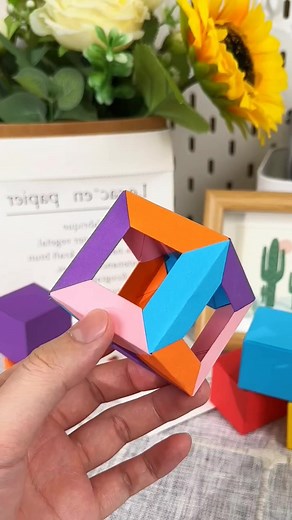 16K views · 167 reactions | Teach you how to make beautiful origami hollow cubes, and learn a little knowledge #origami #parentchild #handicraft #handmadediy #primaryschool #mathematics #handicraft #parentchild #paper #handmade paper craft | paper craft | Facebook