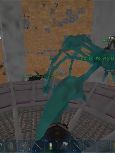 how to successfully defend your base in ark from the alpha tribe by using a Sarco#fyp #arksurvivalevolved #arkascended #viral