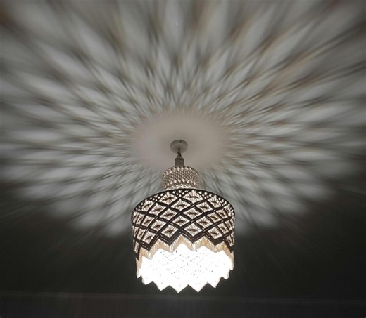 Boho Light Fixture, Fringe Chandelier, Cotton Fringe Pendant Light, Macrame Lamp Shade, Nursery Chandelier - Etsy