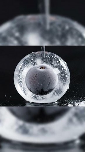 Frozen Grape 🍇 in Ice Cut! #satisfying #asmr #viral