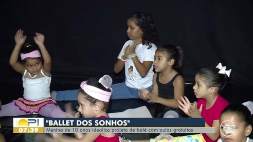 Menina de 10 anos idealiza projeto de balé com aulas gratuitas