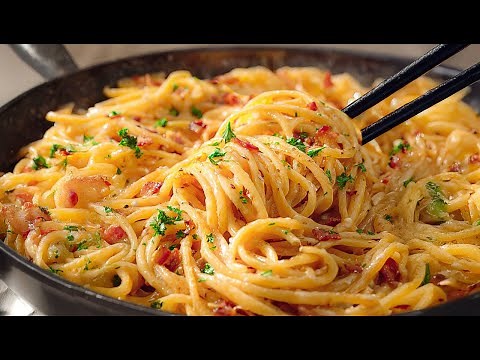 Incredibly delicious spaghetti in 10 minutes! A simple and tasty pasta recipe for dinner!