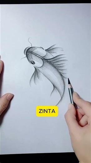Very Easy Drawing Fish #art #sketch