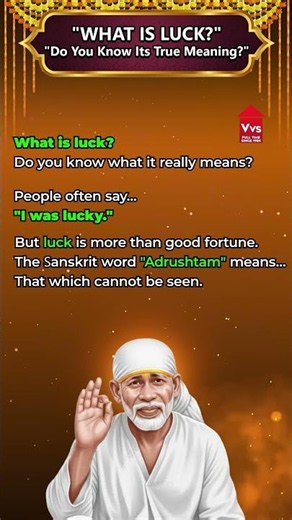 "What Is Luck?" "Do You Know Its True Meaning?"