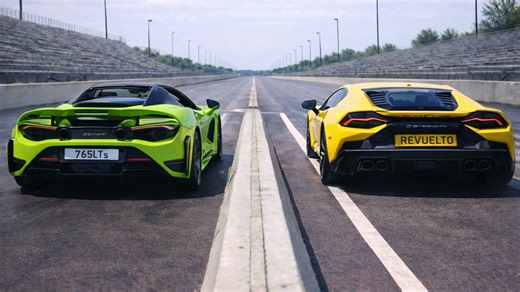 1,015 HP Revuelto vs McLaren 765LT Spider drag race