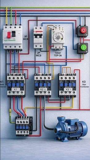 Star Delta wiring diagram #electrical #enginiring #electricmotor #viral #industrialelectrician