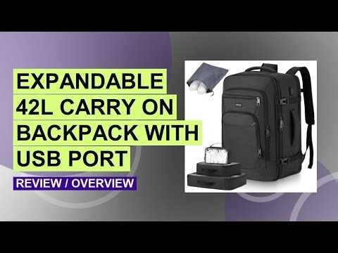 Expandable 42L Carry-On Backpack Review: Ultimate Travel Pack with USB Port & Packing Cubes