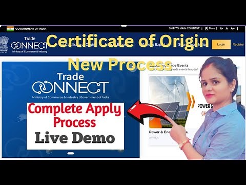 Certificate of Origin/COO/Certificate of Origin from new portal/Dgft/Trade.gov.in/COo2.0 New Process