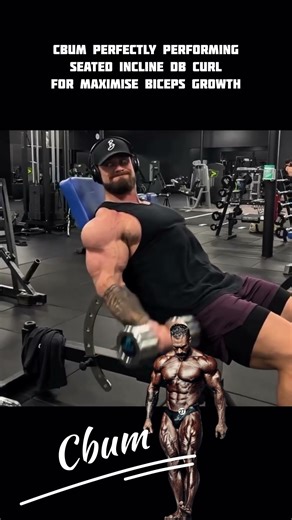 Cbum :- Best way to perform incline db curl #motivation #cbum #bodybuilding