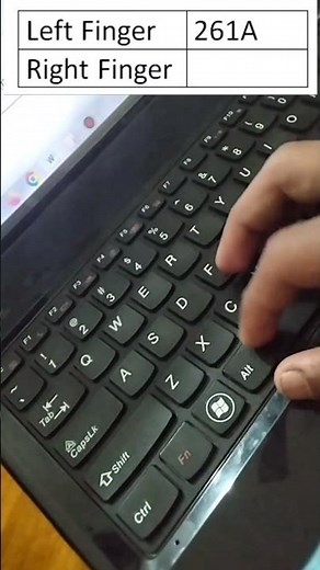 Code for left and right finger pointer #windows #msword #keyboard #asmr #typing #tricks
