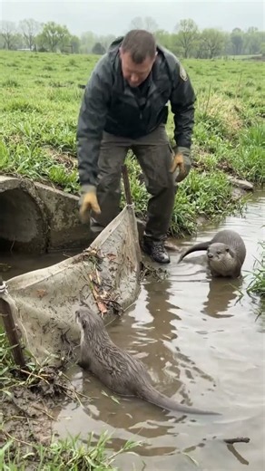 Baby Skunk Trapped Under Porch Ramp — Farmer Helps It Get Back to Mom 🥺🦨#WildlifeRescue#AnimalRescue
