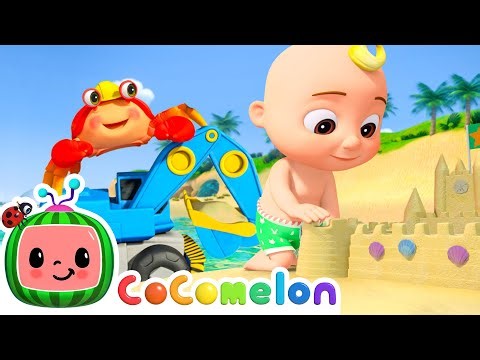 How To Build A Sandcastle | If You're Happy at the Beach | CoComelon JJ's Animal Time | Animal Songs