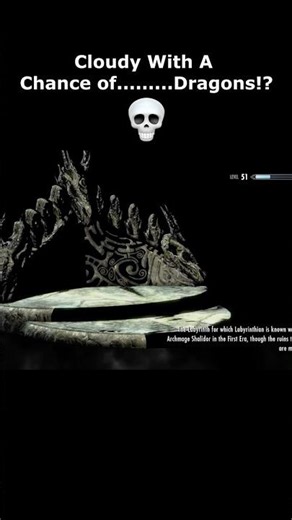 "Cloudy With A Chance of.........Dragons!?" 💀 #skyrim #elderscrolls #shorts #switch #switch2