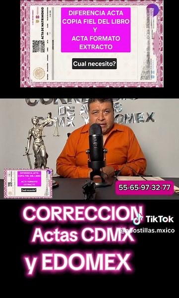 Corrección y obtención de actas de nacimiento en CDMX
