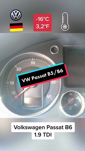 Hard and Extreme Cold Start of Volkswagen Passat B5/B6 1.9 TDI & 2.0 TDI