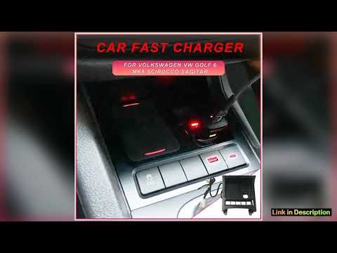 Car wireless charger Pad for Volkswagen Golf 6 MK6 Golf 5 Scirocco Sagitar 20082013 charging panel