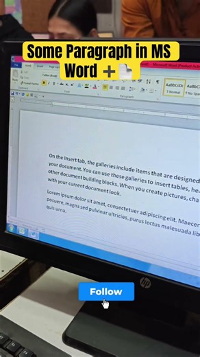 Some Paragraph in MS Word ➕📄#computer #computereducation