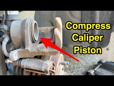 Easy: how to push back brake caliper piston.