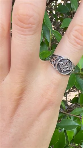 Witch's Knot Ring 925 Sterling Silver Protection Talisman Occult Magic Amulet Sacred Symbol of Unity and the Infinite - Etsy