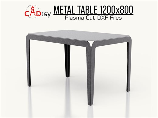 Metal Table DXF Files for Plasma Cutting. Modern Industrial Design (1200x800 Mm) - Etsy