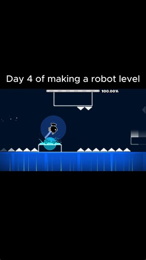 Day 4 of making a rate worthy robot level in Geometry Dash #exe #geometrydash