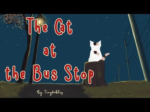 My first animated story as a beginner | The cat at the bus stop