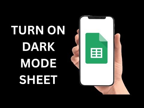 How To Turn On Dark Mode For Google Spreadsheet