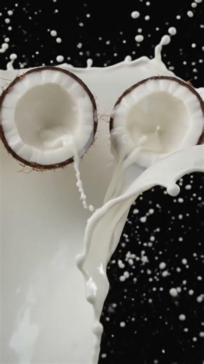 Coconut Milk Explosion in Slow Motion 🥥🔥