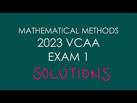 2023 VCAA Examination 1 | Unit 3 and 4 VCE Maths Methods