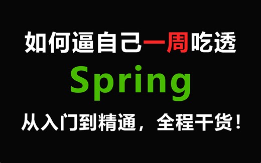 2025这是我见过最好的spring源码教程，从入门到精通，全程干货无废话！