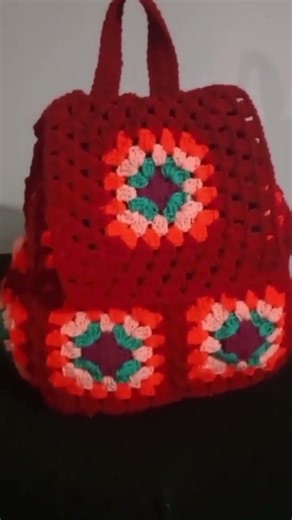 I Made a Backpack Out of Crochet #crochet #crochetbackpack #crochetbag