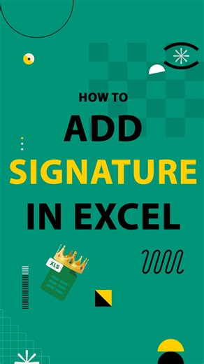ExcelKingTips | Daily Excel Magic on Instagram: "This is how to add signature in excel #excel #exceltips #excelhacks #exceltricks"