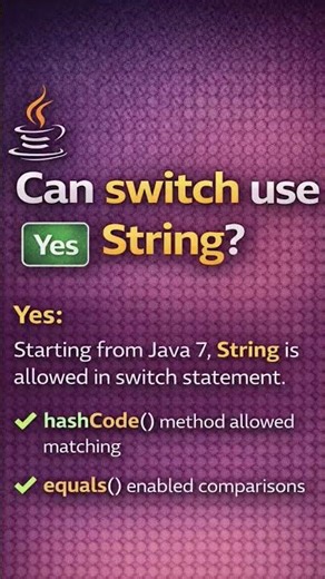 Java Switch Statements:can it handle String ?