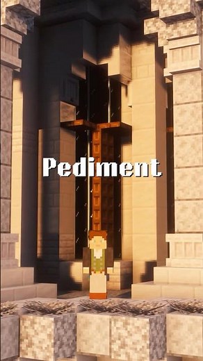 Building Neoclassical Pediments Like a Pro in Minecraft #minecraft #tutorial #build #shorts