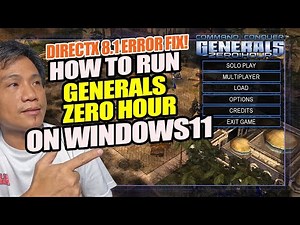 How to run Command and Conquer Generals on Windows 11 Diretx 8.1 error.