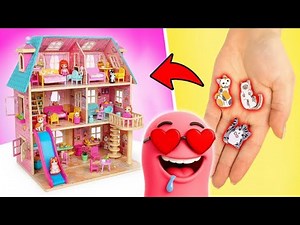 🐱✨ DIY Mini Cat Mansion! 🏠 Fun & Easy Crafts for Kids