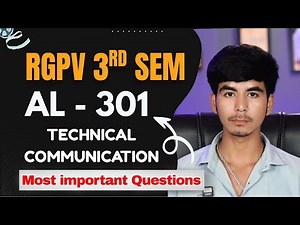 Technical Communication RGPV | AL - 301 RGPV | AD - 301 RGPV | Most Important Questions | RGPV Exam