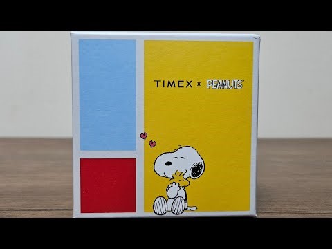 Unboxing TIMEX Chronograph x Peanuts Snoopy 40mm Leather Strap Watch (TW2W68900)