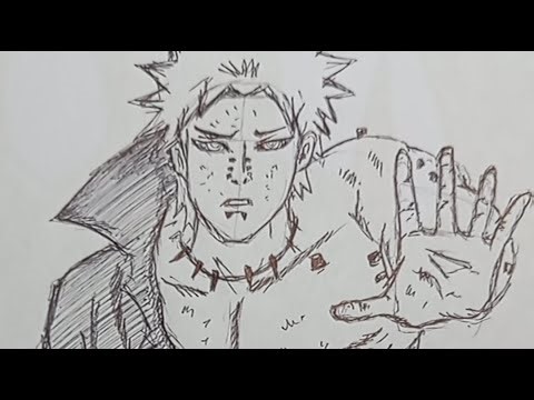 Drawing Pain Akatsuki – Fast Sketch | CAGH ART menggambar pain akatsuki