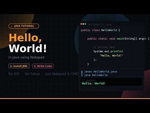How to Run Hello World in Java Using Notepad | Java for Beginners 2026 (No IDE Required)