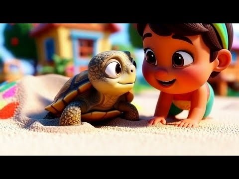 The Shy Baby Turtle Peeked from the Sand | Funny Toddler Song | Kids Rhymes