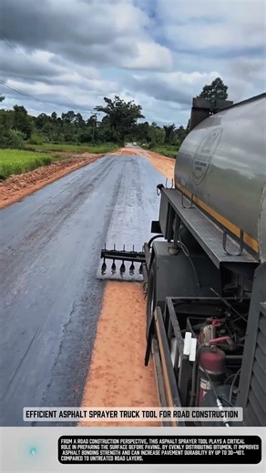 Efficient Asphalt Sprayer Truck Tool for Road Construction #tools