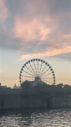 A beautiful view Old Port Of Montreal from river #montreal #river #qc #canada #shuttle #boat #roue