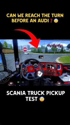 Can we reach the turn Before An 🚗Audi❓😨 scania truck pickup test #trucksimulator #truckgames
